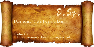 Darvas Szilveszter névjegykártya